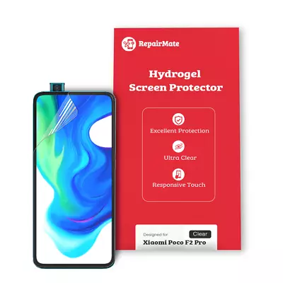 Xiaomi Poco F2 Pro Compatible Hydrogel Screen Protector Full Cover [2 Pack] • $28.88