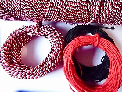 10mts  Cotton Bakers Twine. Choice Of Colour Red/Black/White.  Multi Buy Disc • £2.50