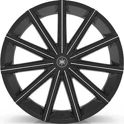 2 Wheels 24  K2 24x9 6x135/6x139.7 Black Milled 25ET 87.1CB (K2-249065+25BML) • $570.99