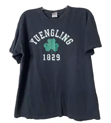 Yuengling Beer Shamrock Short Sleeve T Shirt Size Large Navy Blue Cotton Graphic • $11.87