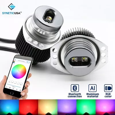 High Power Error Free RGB Multi-Color E90 LED Angel Eyes Halo Light Bulbs • $63.99