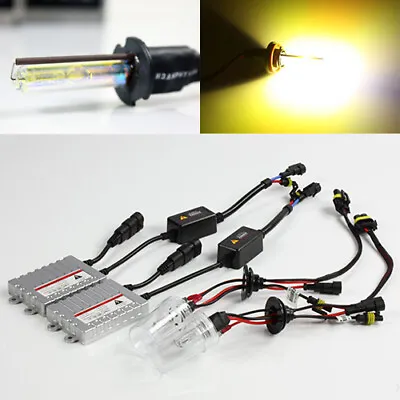 3000K H3 JDM Yellow Slim 55W Ballast Xenon HID Conversion Kit Fog Lights Lamp • $46.95