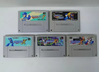 Nintendo Super Famicom Rockman 7 X X2 X3 Forte Megaman Set Japan SFC USED • $84.99