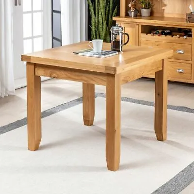 Cheshire Oak Square Flip Top Dining Table - 90cm To 180cm Dining Furniture AD80 • £449