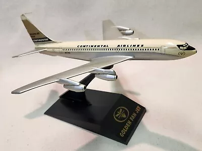 1960's Continental Airlines Golden Fan Jet 720B Aircraft Model Airplane Vintage • $57
