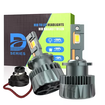 D2S D2R LED Headlight Bulbs Super Bright 80W 16000LM HID Xenon Kit Replacement • $39.99