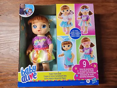 Baby Alive Magical Styles Baby Doll Brown Hair 9 Dress-Up Accessories • $22.99