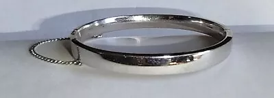 Vintage Modern Sterling Silver Hinged Bangle Bracelet BAB Barton A Ballou • $45