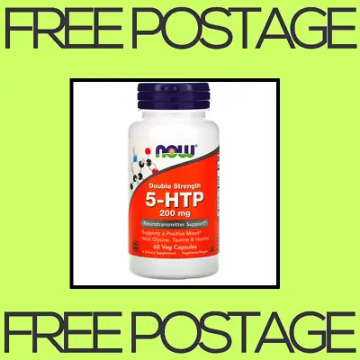 $64.90 • Buy NEW NOW Foods, 5-HTP, Double Strength, 200 Mg - 60 Veg Capsules FREE SHIPPING