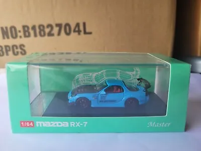 Master - Mazda Rx7 Fd3s [blue] Amemiya Black Bonnet Mint 1:64  Scale Inno64  • $59.95