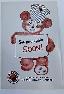 $29.99 • Buy Darling Northern Pacific Railroad Dining Car Childrens Menu Bear Cub