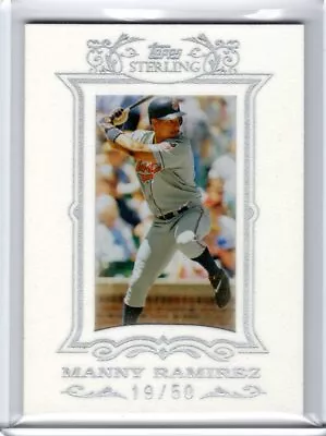 Manny Ramirez 2007 Topps Sterling Framed WHITE SUEDE Ser#d 19/50  Card #221 • $7.99