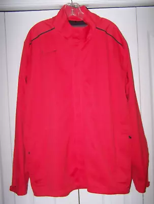 Nike Golf Storm Fit Red Waterproof Zip Jacket Wind Resistant Men Large • $19.99