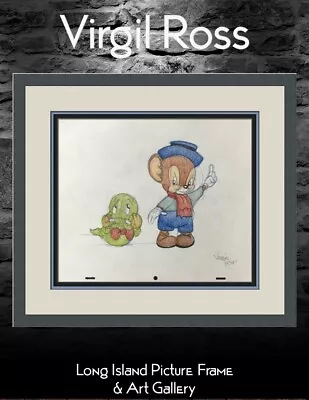 Virgil Ross Original Signed Model Sheet Drawing Sniffles Bookworm Custom Framed • $395