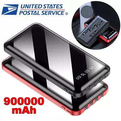 $15.95 • Buy Power Bank 900000mAh 4USB Type-C Portable External Battery LED LCD Fast Charging