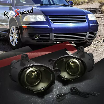 Smoked Lens Projector Front Bumper Fog Light Lamps+Switch For 01-05 VW Passat • $59.99