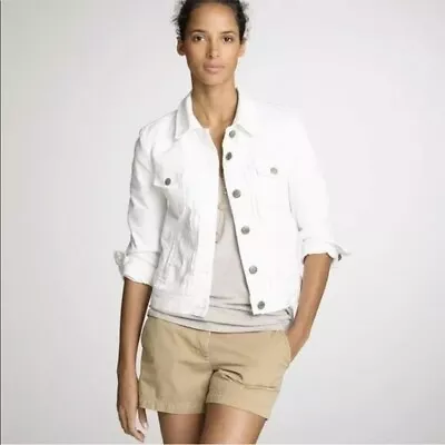 J Crew Denim Jacket Women's Size 2X White • $38.88