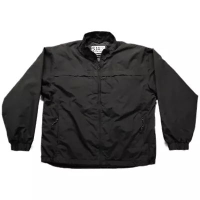 5.11 Tactical Series Windbreaker Jacket Mens Large Black Vented Full Zip H7 • $29.99