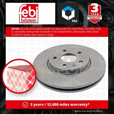 2x Brake Discs Pair Vented Fits OPEL ASTRA H J Front 2009 On 276mm Set Febi New • $75.43
