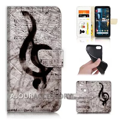 ( For Google Pixel 3 XL ) Flip Case Cover AJ40066 Music Clef • $12.99