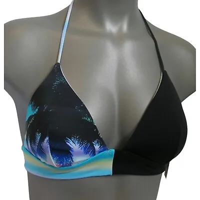 Victoria's Secret Tropical Palm Cool Scenic The Babe Triangle Swim Top XS • $23.95