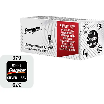 ENERGIZER 379 SR521W SR63 Coin Cell Button 1.55V Watch Battery SILVER OXIDE • £2.48