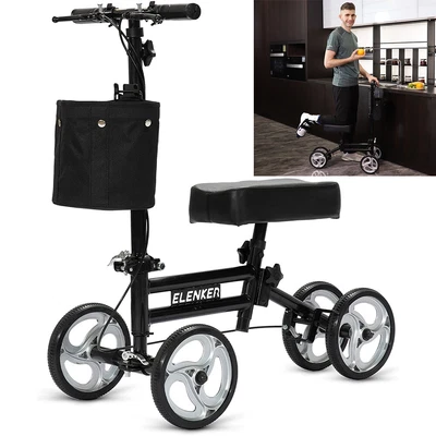 $79.89 • Buy ELENKER Steerable Knee Walker Scooter For Foot Injuries Ankles Medical Crutches