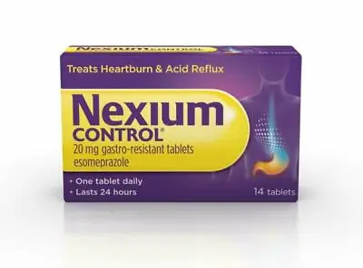 1 X Nexium Control 20 Mg Gastro-Resistant 14 Tablets Heartburn Acid Reflux • £10.49