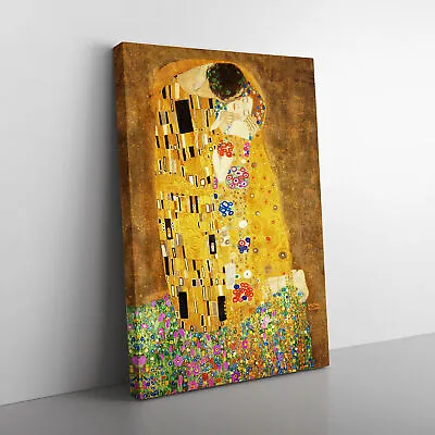 The Kiss Vol.1 By Gustav Klimt Canvas Wall Art Print Framed Picture Home Decor • £24.95