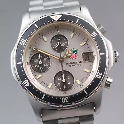 Vintage Exc+5 TAG HEUER Pro 2000 870.206 Men's Automatic Chronograph Watch Date • $829