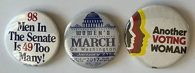 Women's Rights Buttons Senate March On Washington Vote Cause Protest Lot Trump • $12