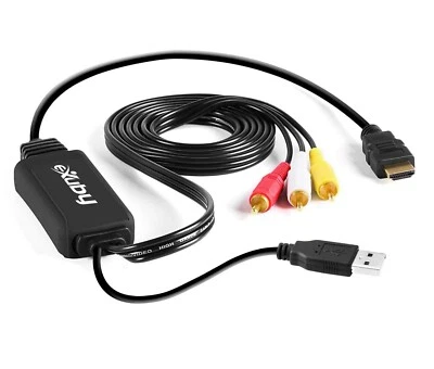 $14.99 • Buy Exuby HDMI Digital To RCA Analog Cable Signal Converter Adapter RCA/AV TV New