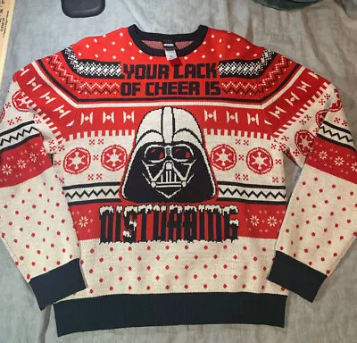 $49 • Buy STAR WARS Darth Vader Lack Of Cheer Ugly Christmas Sweater, Size Large