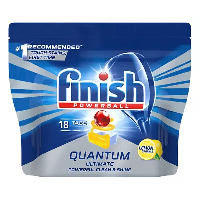 18PK Finish Powerball 279g Lemon Sparkle Quantum Ultimate Dishwasher Tablets • $13