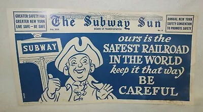Nycta Nyc Subway Bus The Subway Sun Overhead Sign Ad Poster Oppy 1977 Reprint  • $29.95