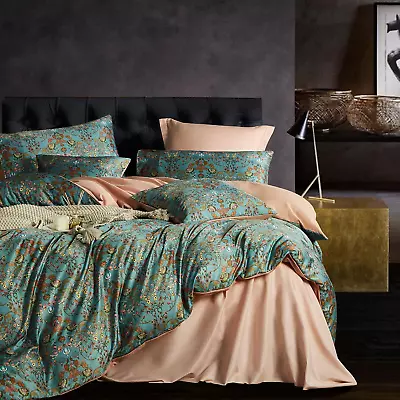 Vintage Style Duvet Cover Set5 PCS Boho Comforter Cover SetPaisley Floral Bedd • $162.99