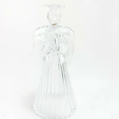 Vintage Mikasa Angel Candle Holder Crystal Praying Halo Glass 1990s Christmas 7  • $19.99