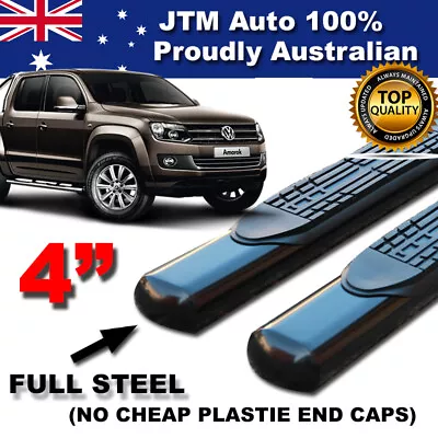 Suits To Volkswagen VW Amarok 4  Black Side Steps Running Boards 2010-2023 • $287.10