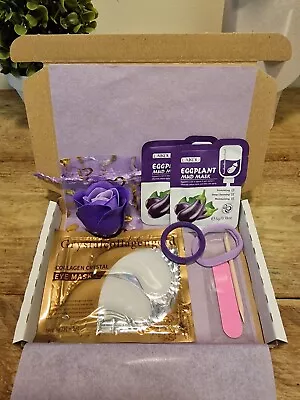 Mini Purple Spa Pamper Gift BoxThankYou Relaxation BirthdayFor Her Mum Sister • £5.99