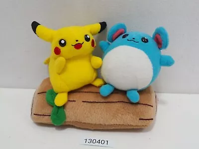 Pikachu 130401 Marill Timber Wood Friends Pokemon Tomy Plush 5  Toy Doll Japan • $14.41