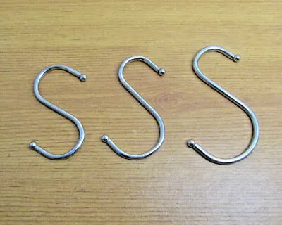 S Hooks Stainless Steel Kitchen Utensil Meat Pan Clothes Hanger * 3 Sizes * • £7.34