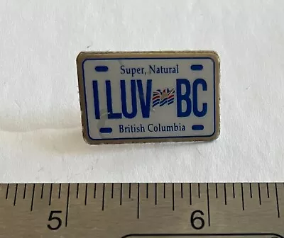 I Love BC License Plate Vintage Collector Pin • $3.77
