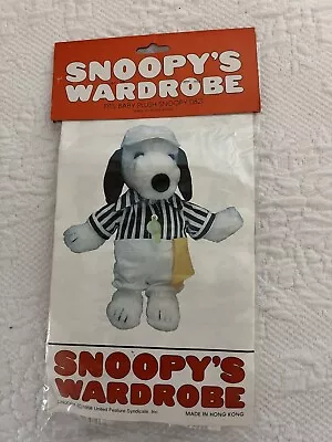 Vintage 11” Snoopy Plush 5 Piece Referee Outfit:   New Unused And Unopened • $21.95