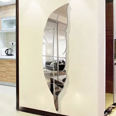 Household Fashionable Acrylic Mirror Wall Sticker DIY Removable Wallpaper AOS • $10.35