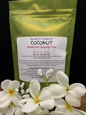 Premium COCONUT Powder Mix Boba Bubble Tea Tapioca Pearl Smoothie Slushy 10 Oz • £18.43