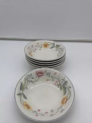 6 Villeroy & Boch Albertina Soup Cereal Bowl - Floral - 6” Bowl Set Germany • $150