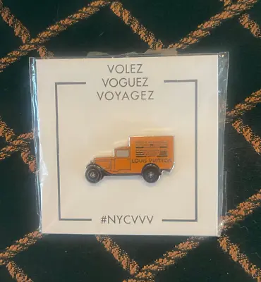 LOUIS VUITTON Pin - Truck - VOLEZ VOGUEZ VOYAGEZ NYC EXHIBITION Pintrill #NYCVVV • $54