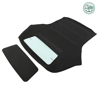 Black Convertible Soft Top Clear Heated Glass Window For BMW 3 Series E46 00-06 • $289