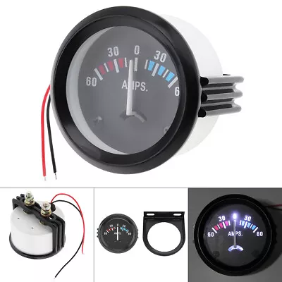 2 Inch 52MM 12V 60-0-60 AMP Universal Ammeter Gauge Meter For Car/Boat/Truck • $9.15