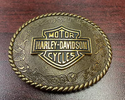 Vintage Harley Davidson Motor Cycles 1982 Belt Buckle • $29.99